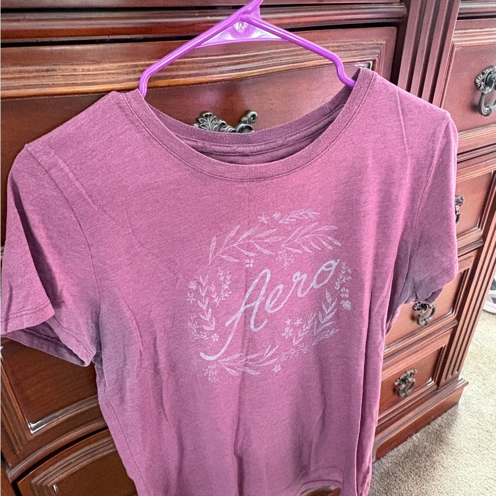 Floral Graphic Tee in Purple